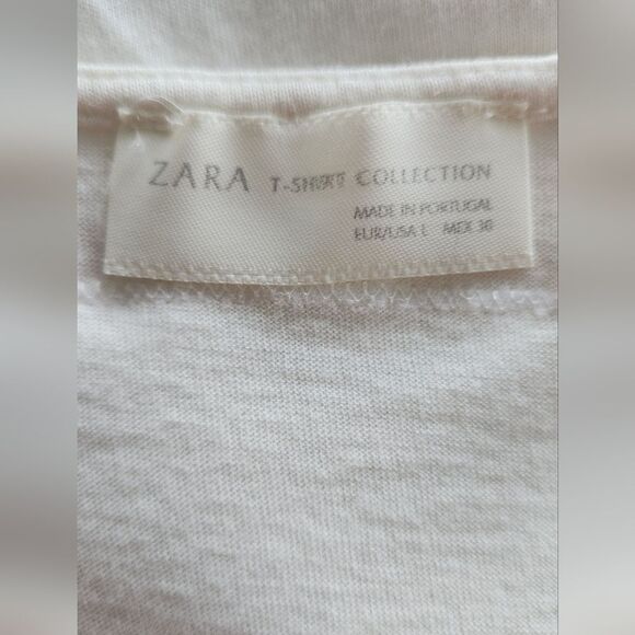 Zara white tank top with gold detail - Size Large - Picture 5 of 7